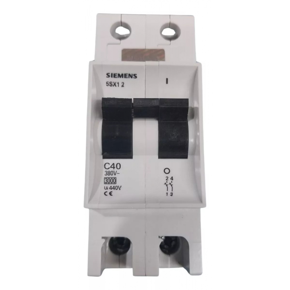 Disjuntor Din C Bipolar 40A 5SX1 - Siemens#SIMONLEX#