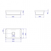 Cuba De Sobrepor Slim Retangular 50cm Cinza Antracite - Deca#SIM#