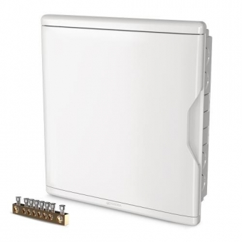 Quadro de Distribuição de Pvc Embutir Branco 18/24 Disjuntores Com Barramento - Krona#SIMONLEX#