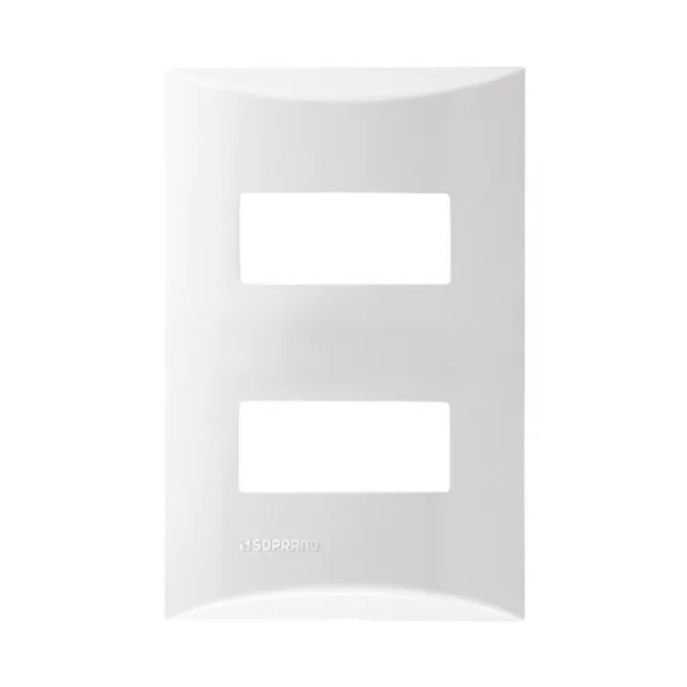 Brava Placa 4X2 2 Módulos Separados Sem Suporte - SOPRANO#SIMONLEX#