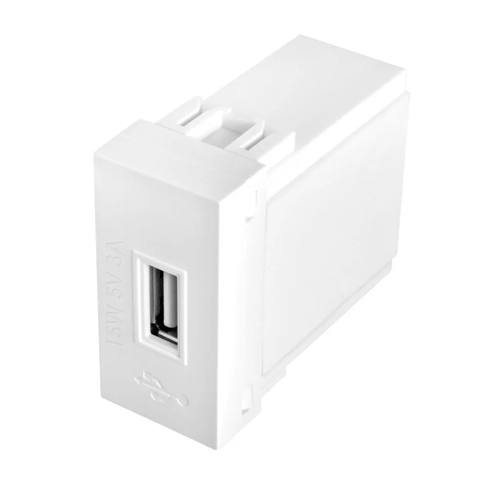 Fame Modulo Tomada USB 15W/5V/3A Bivolt Modulare / Evidence / Blanc+#SIMONLEX#