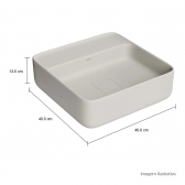 Cuba Quadrada De Apoio Com Mesa 40cm Slim - Barbante - Deca#SIM#