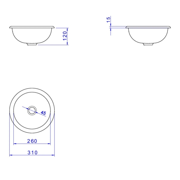 Cuba De Sobrepor Redonda 310mm Branco Gelo - Deca#SIM#
