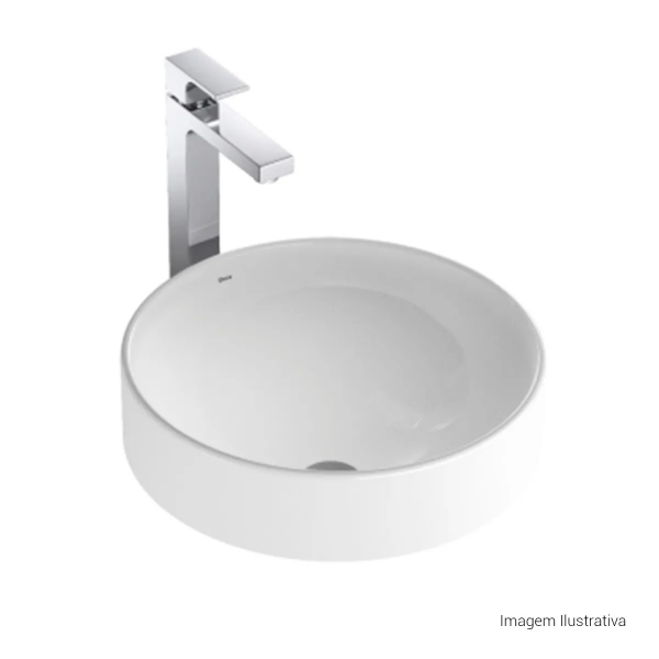 Cuba De Sobrepor Redonda 400mm Branco - Deca#SIM#