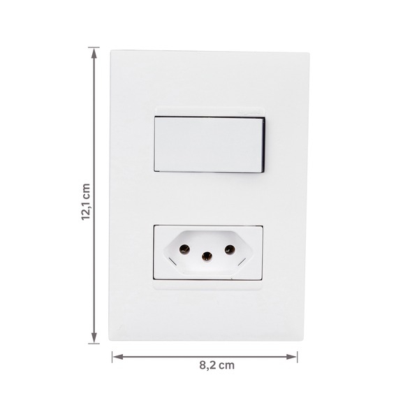 Conjunto Interruptor Paralelo Tomada 2P+T 10A Pial Plus - Legrand#SIMONLEX#