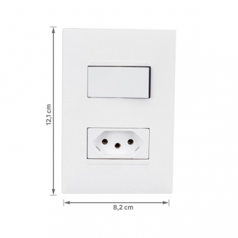 Conjunto Interruptor Paralelo Tomada 2P+T 10A Pial Plus - Legrand#SIMONLEX#