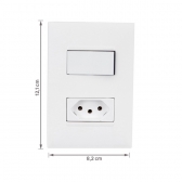 Conjunto Interruptor Paralelo Tomada 2P+T 10A Pial Plus - Legrand#SIMONLEX#