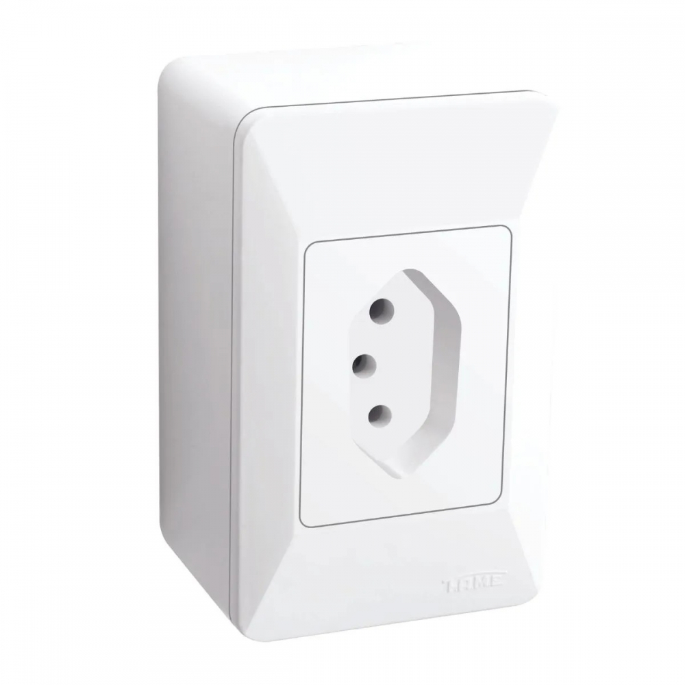 Fame SX Tomada 2P+T Padrão Brasil 10A + Caixa#SIMONLEX#