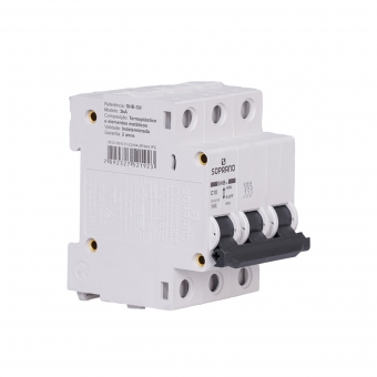 Disjuntor Tripolar 10A Din C 3kA Shb Gii - Soprano#SIMONLEX#