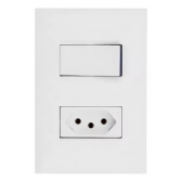 Conjunto Interruptor Simples+Tomada 2P+T 10A Pial Plus - Legrand#SIMONLEX#