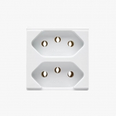 Duale Módulo Tomada Duplex 2P+T 10A - Soprano#SIMONLEX#