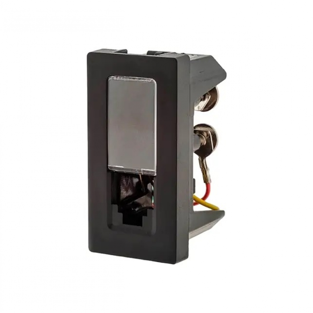 Módulo Tomada RJ11 Preto - Pial plus+#SIMONLEX#