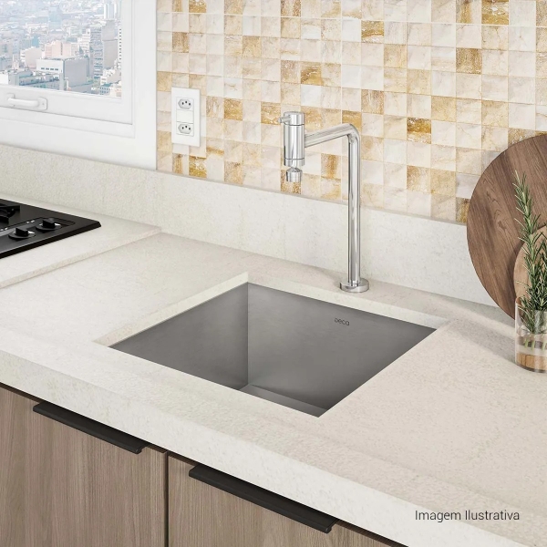 Torneira Para Cozinha Mesa Bica Movel 1166 Link - Cromado -Deca#SIM#