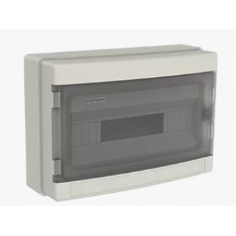 Quadro de Distribuição de Pvc Sobrepor Branco 18 Disjuntores Din S/Barr IP65 -Soprano#SIMONLEX#