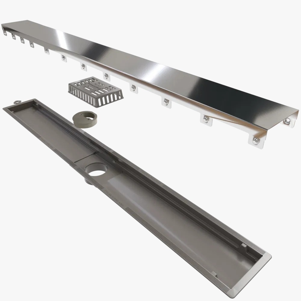 Ralo Linear 75cm Pvc Seco Saida Central Polido - Novii#SIMONLEX#