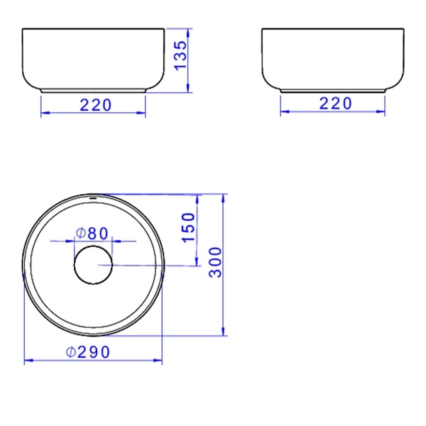 Cuba Redonda De Apoio 30cm Slim - Cinza Antracite - Deca#SIM#