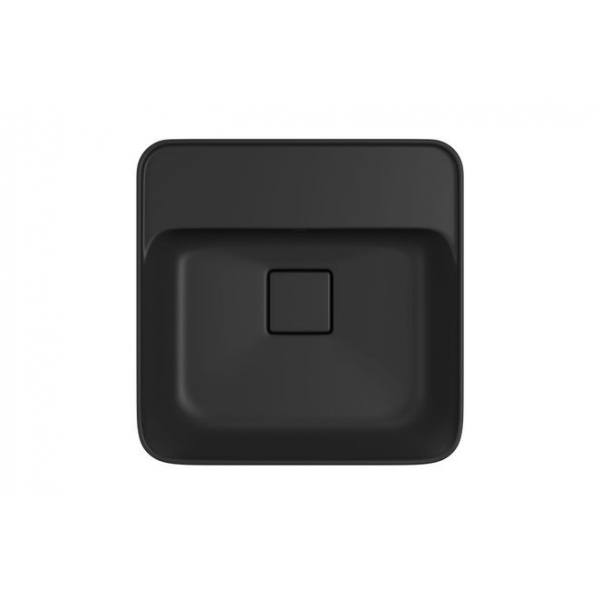 Cuba Slim De Sobrepor Quadrada Com Deck 40cm Ébano Fosco - Deca#SIM#