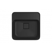 Cuba Slim De Sobrepor Quadrada Com Deck 40cm Ébano Fosco - Deca#SIM#