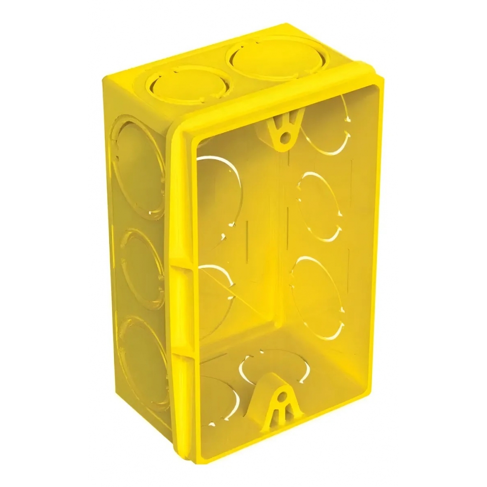 Caixa De Luz 4x2 Retangular pvc Amarela Embutir - Tigre#SIMONLEX#