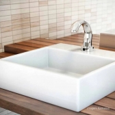 Cuba De Apoio Quadrada Branco Gelo 41cm Com Mesa L 73 - Deca#SIM#