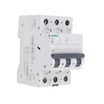 Disjuntor 5SL Din C Tripolar 20A - Siemens#SIMONLEX#