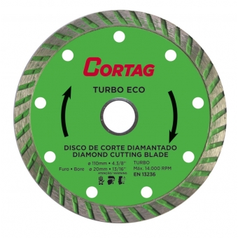 Disco Diamantado Turbo 110mm X 20mm Eco - Cortag