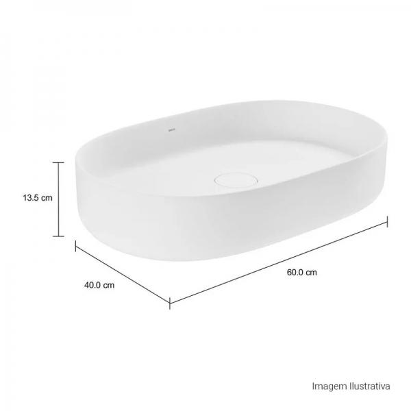 Cuba De Apoio Oval 60cm Branca L 14060 - Deca#SIM#