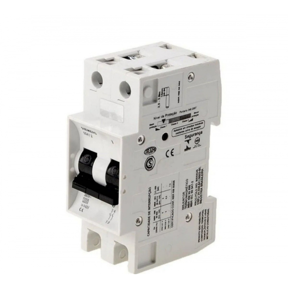 Disjuntor Din B Bipolar 25A 5SX1 - Siemens#SIMONLEX#