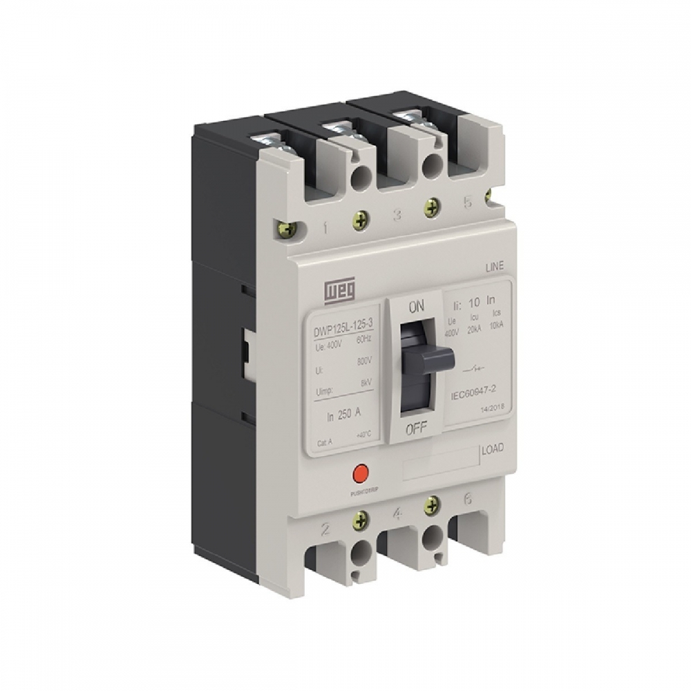 Disjuntor Tripolar 80A Caixa Moldada 20kA Dwp - Weg#SIMONLEX#