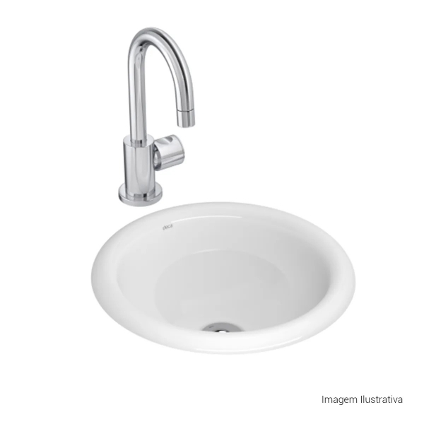 Cuba De Sobrepor Redonda 310mm Branco Gelo - Deca#SIM#