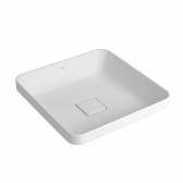 Cuba de Sobrepor  Quadrado 40cm Branco Deca#SIM#