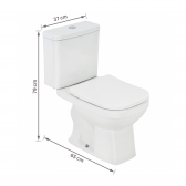 Bacia + Cx Acoplada Quadra Kit Completo - Deca#SIM#