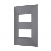 Placa 2 Postos 4X2 Pial Plus - Cinza#SIMONLEX#